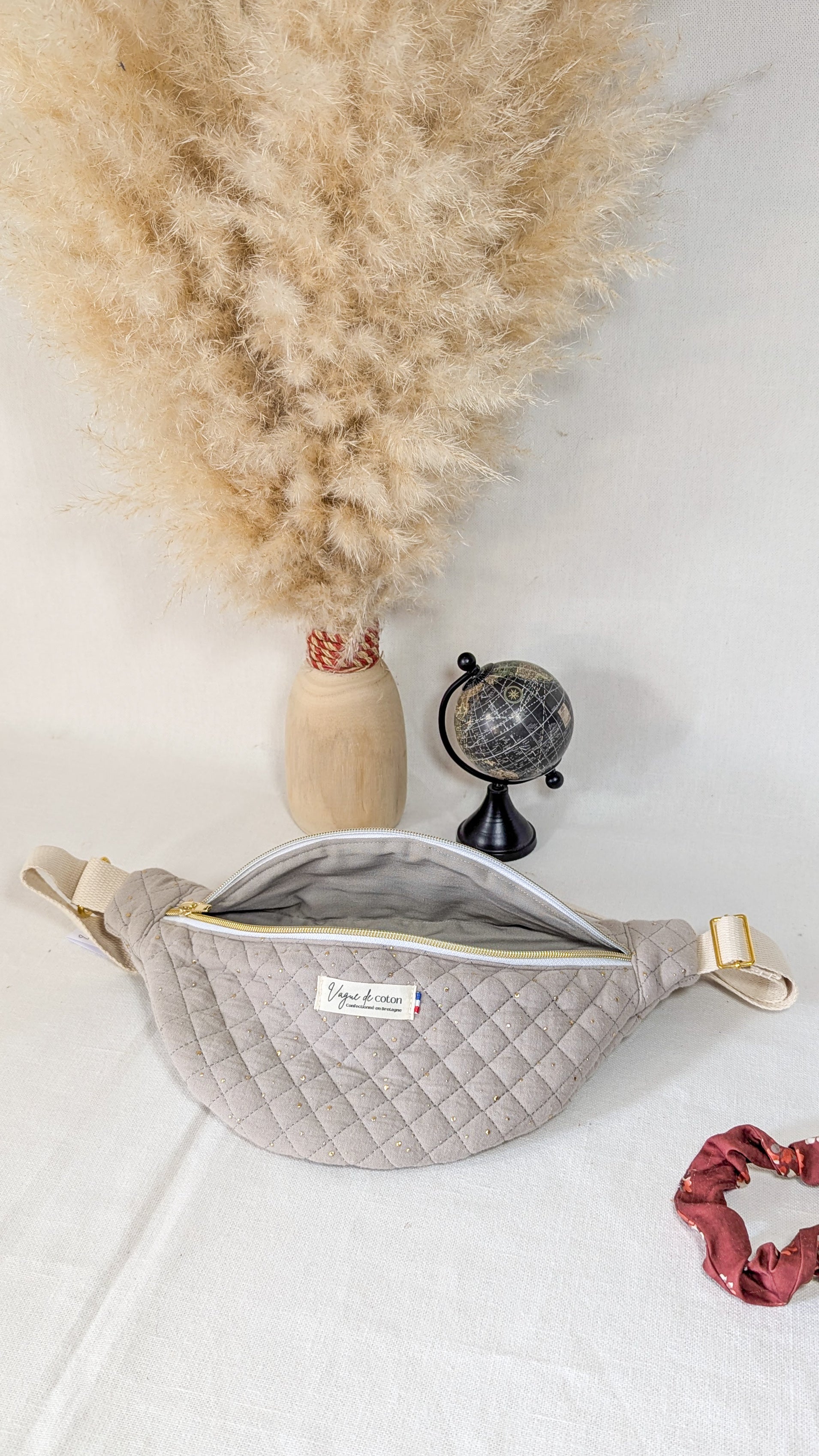 Sac banane Double gaze taupe