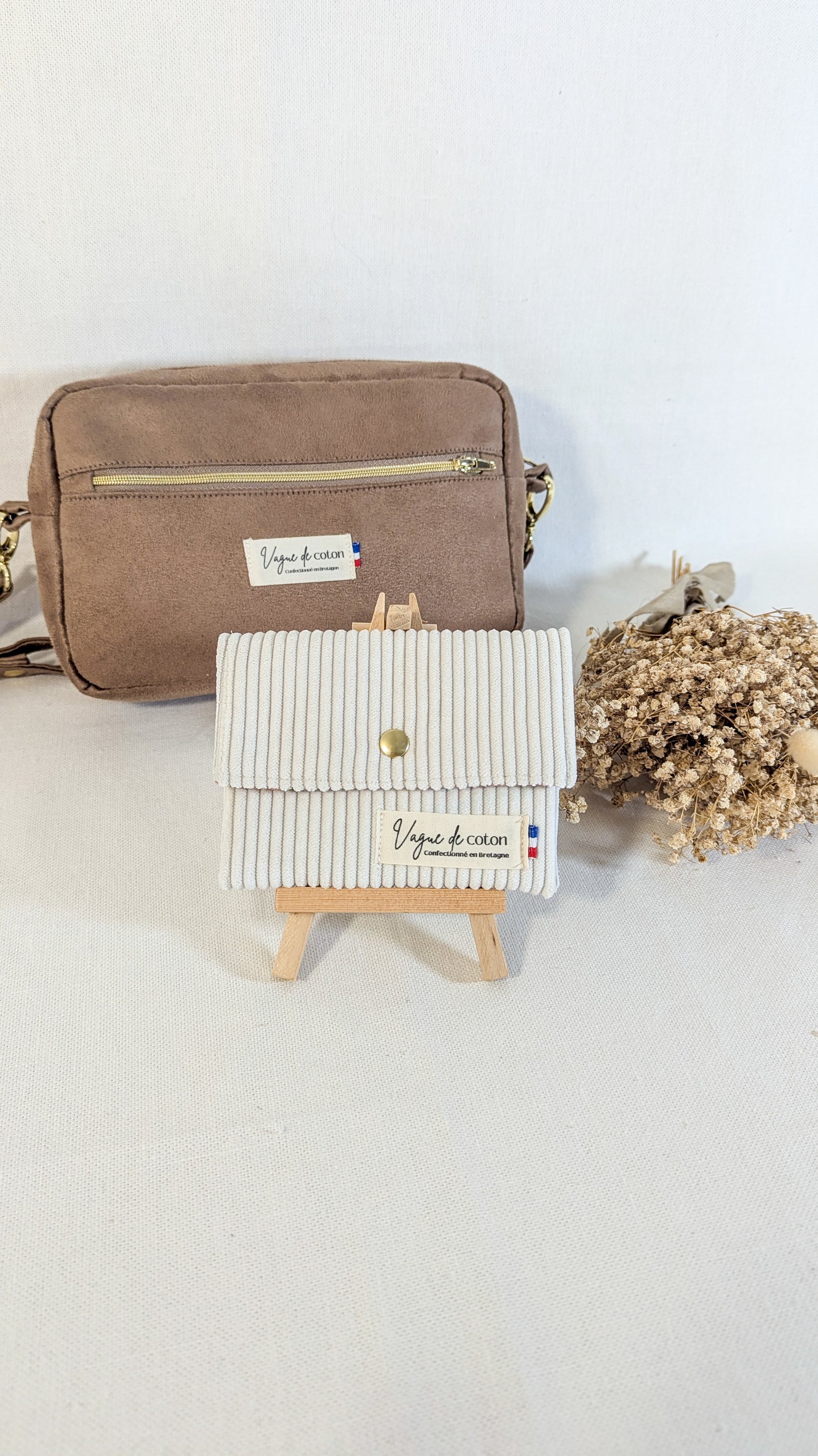 Porte-monnaie Velours côtelé