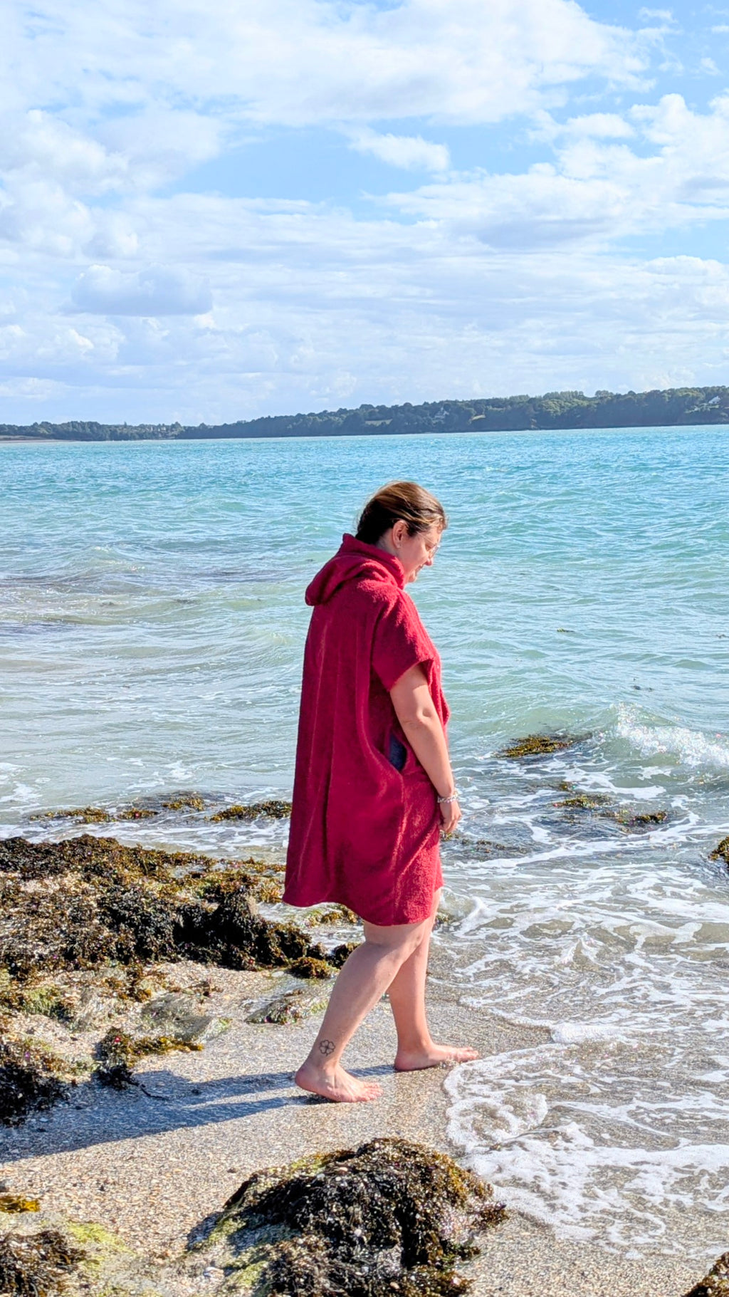 Poncho de bain adulte en éponge