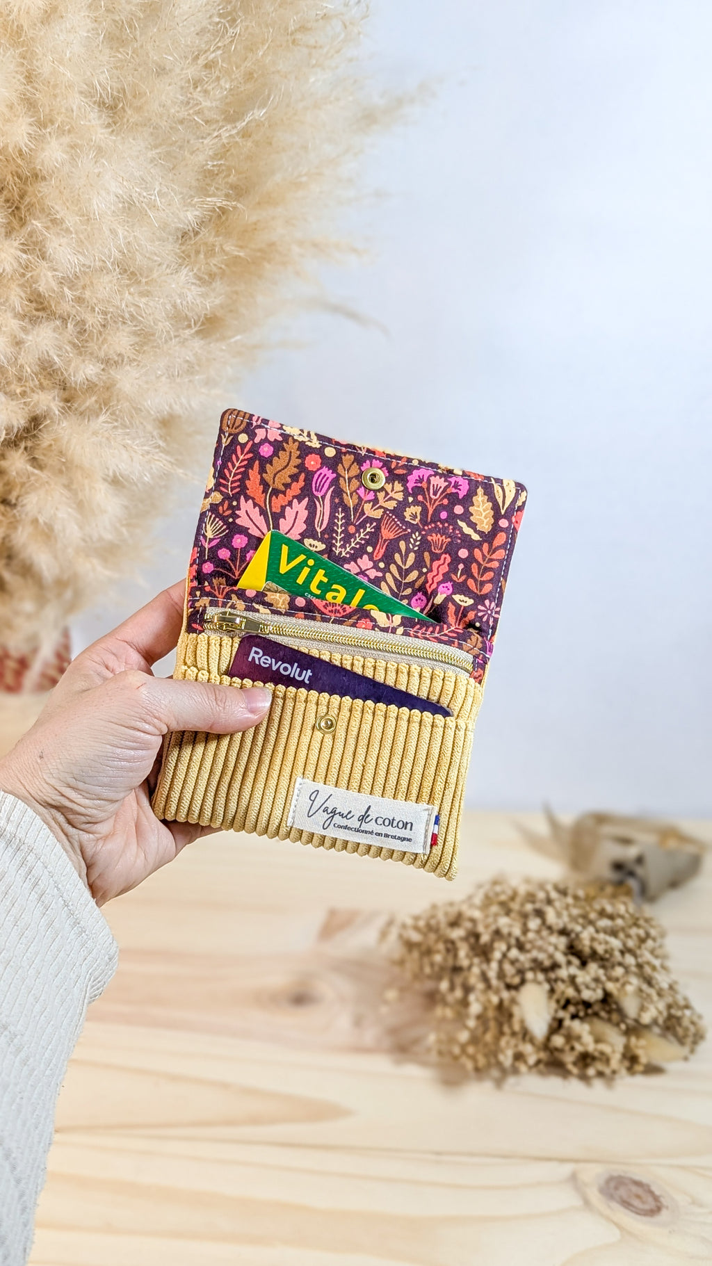 Porte-monnaie Velours côtelé