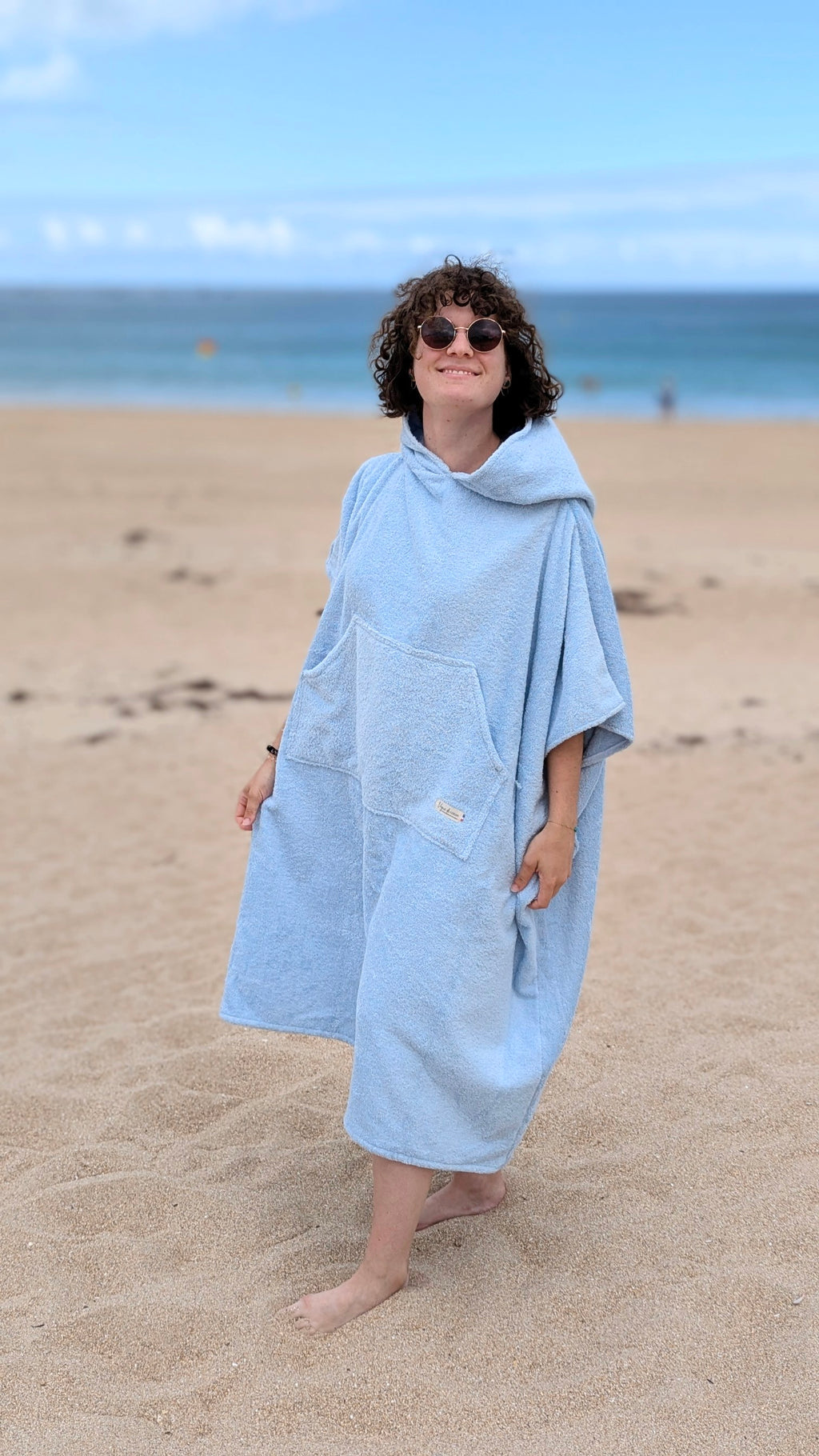 Poncho de bain adulte en éponge