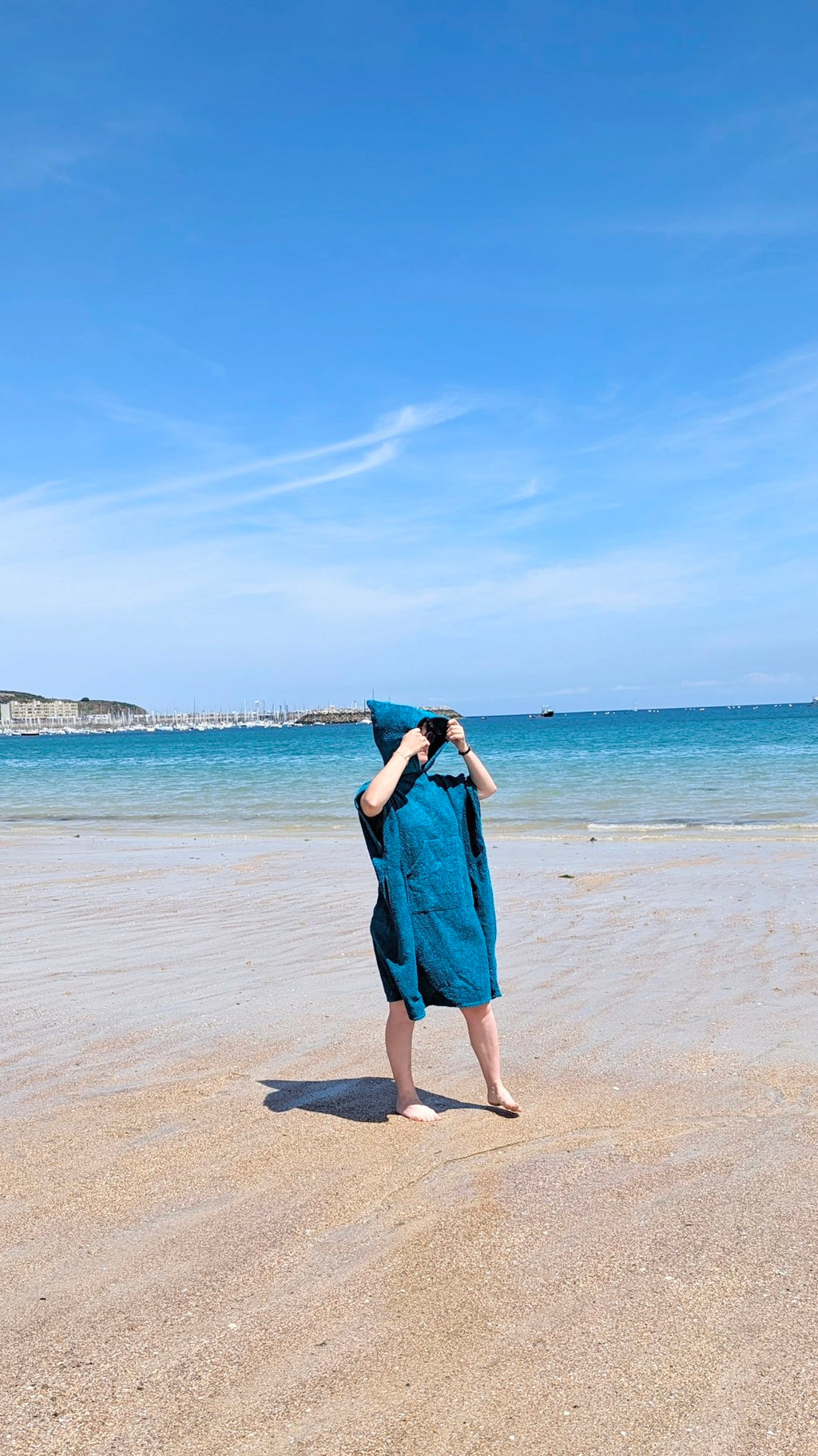 Poncho de bain adulte en éponge