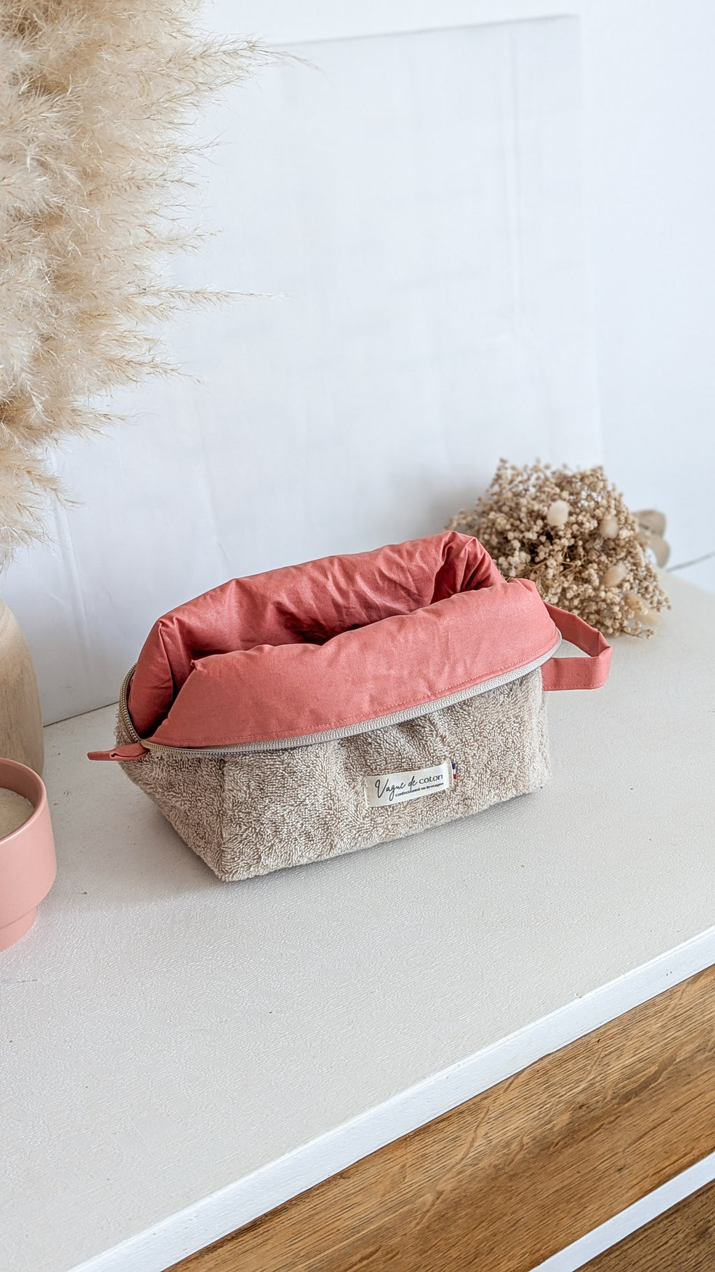 Grande trousse de toilette en éponge