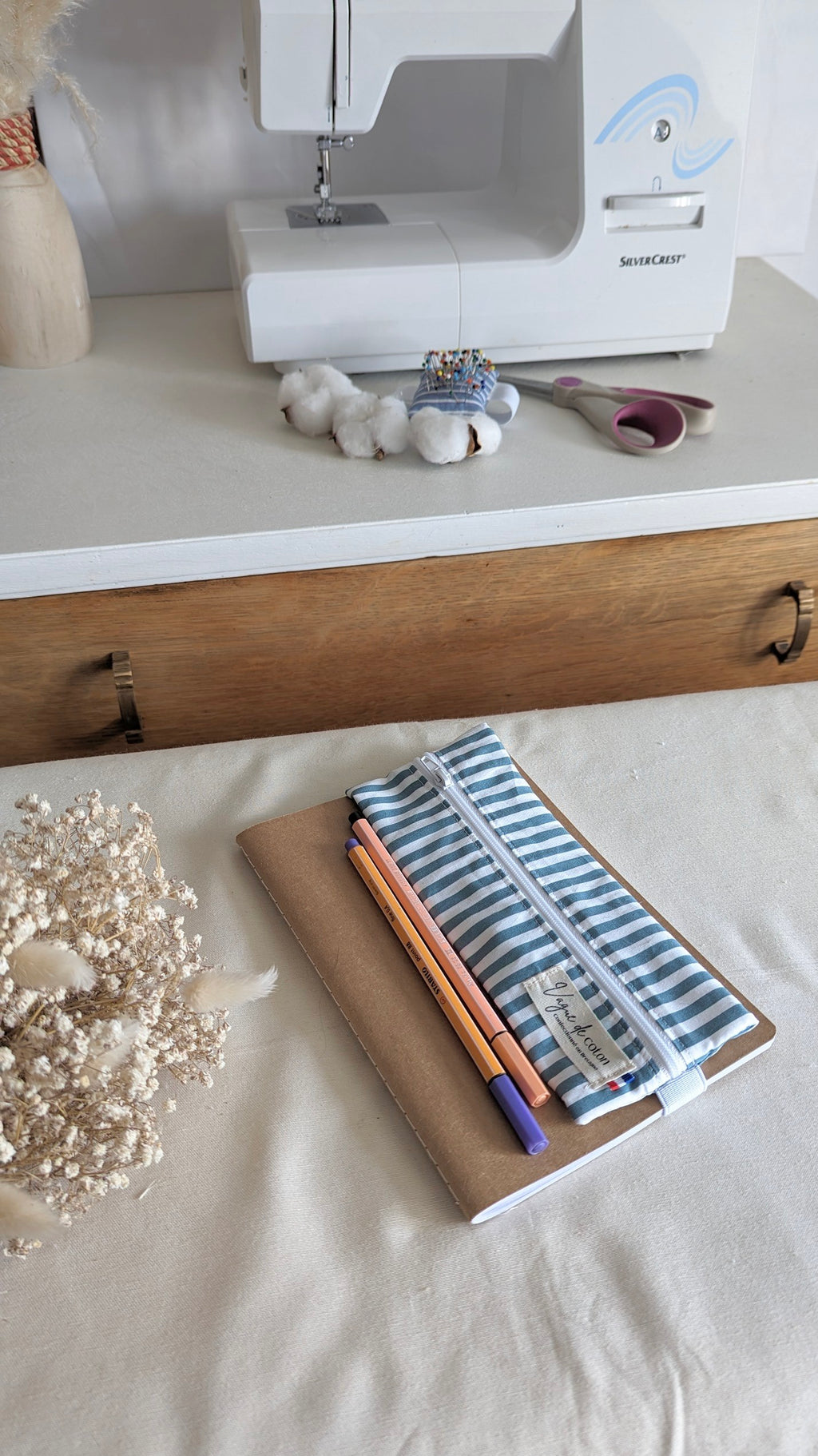 Trousse avec élastique personnalisée