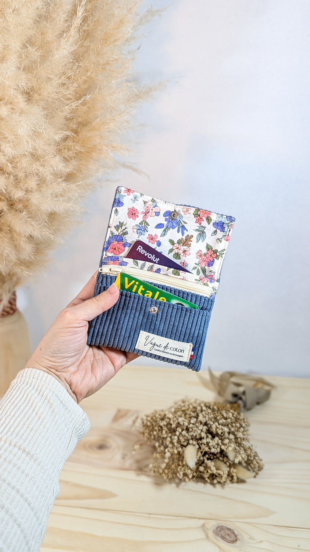 Porte-monnaie Velours côtelé