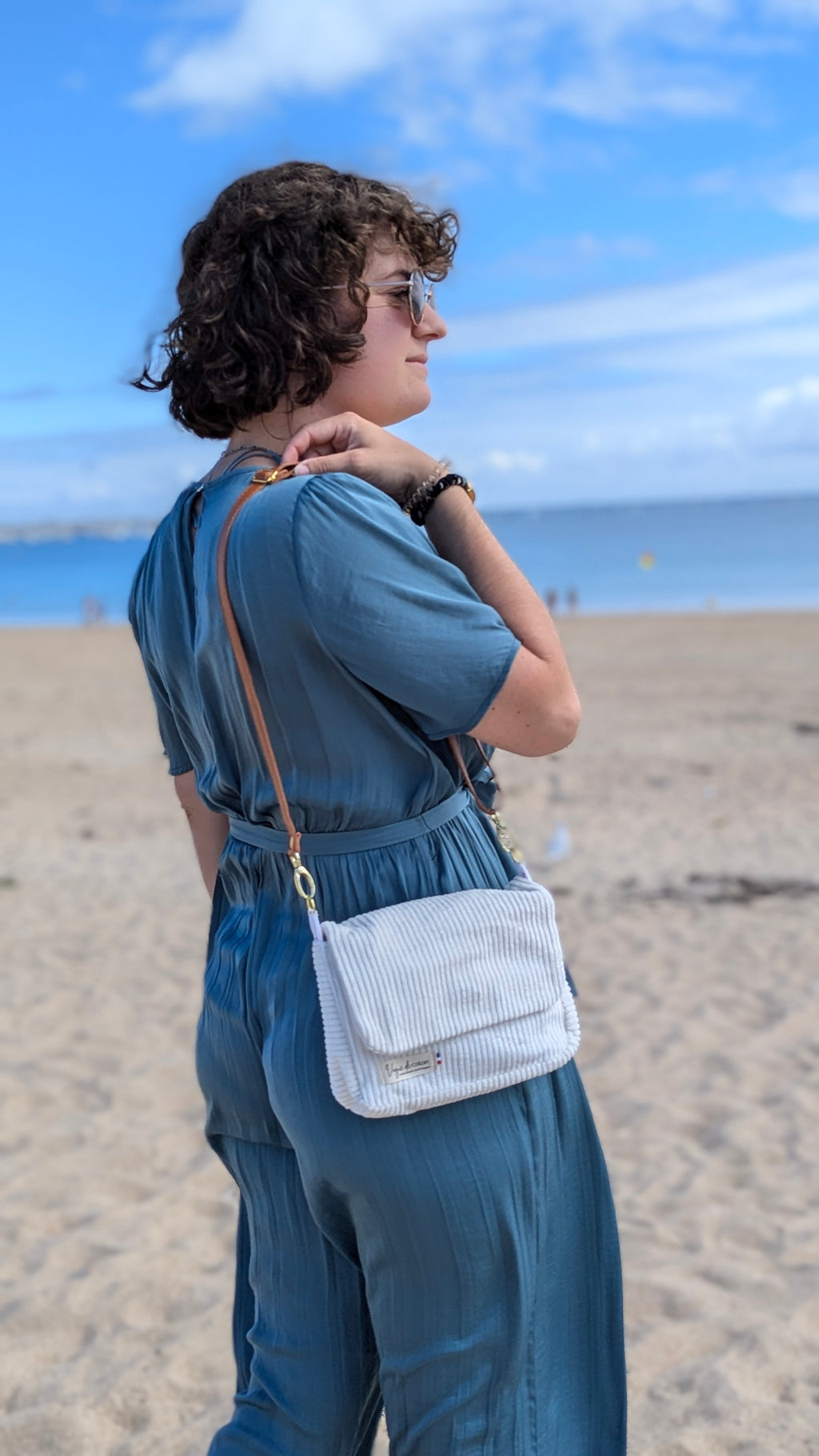 Sacoche bandoulière Velours de coton