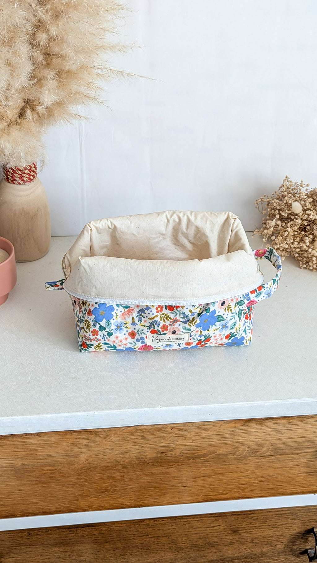 Grande trousse de toilette Printemps fleuri