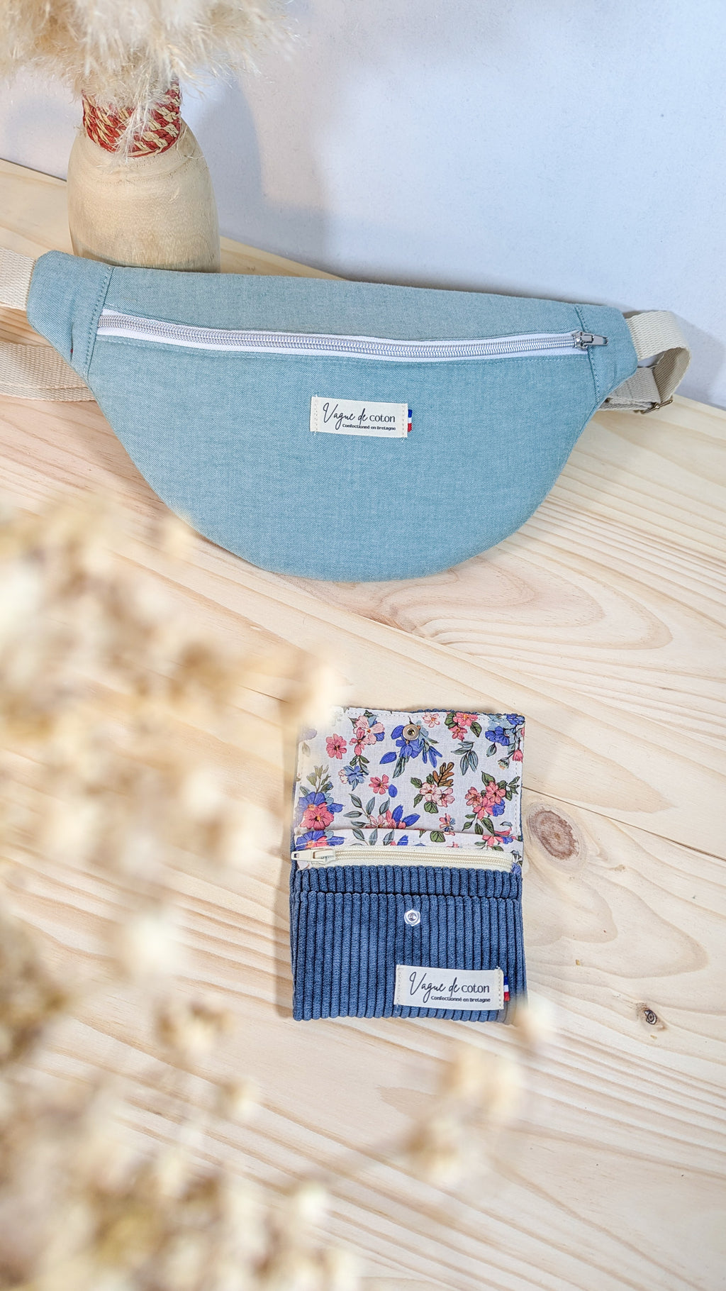 Porte-monnaie Velours côtelé