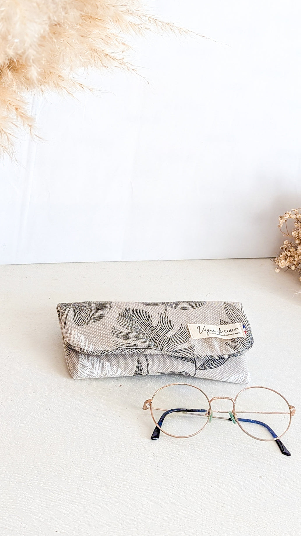 Etui à lunettes Imitation lin