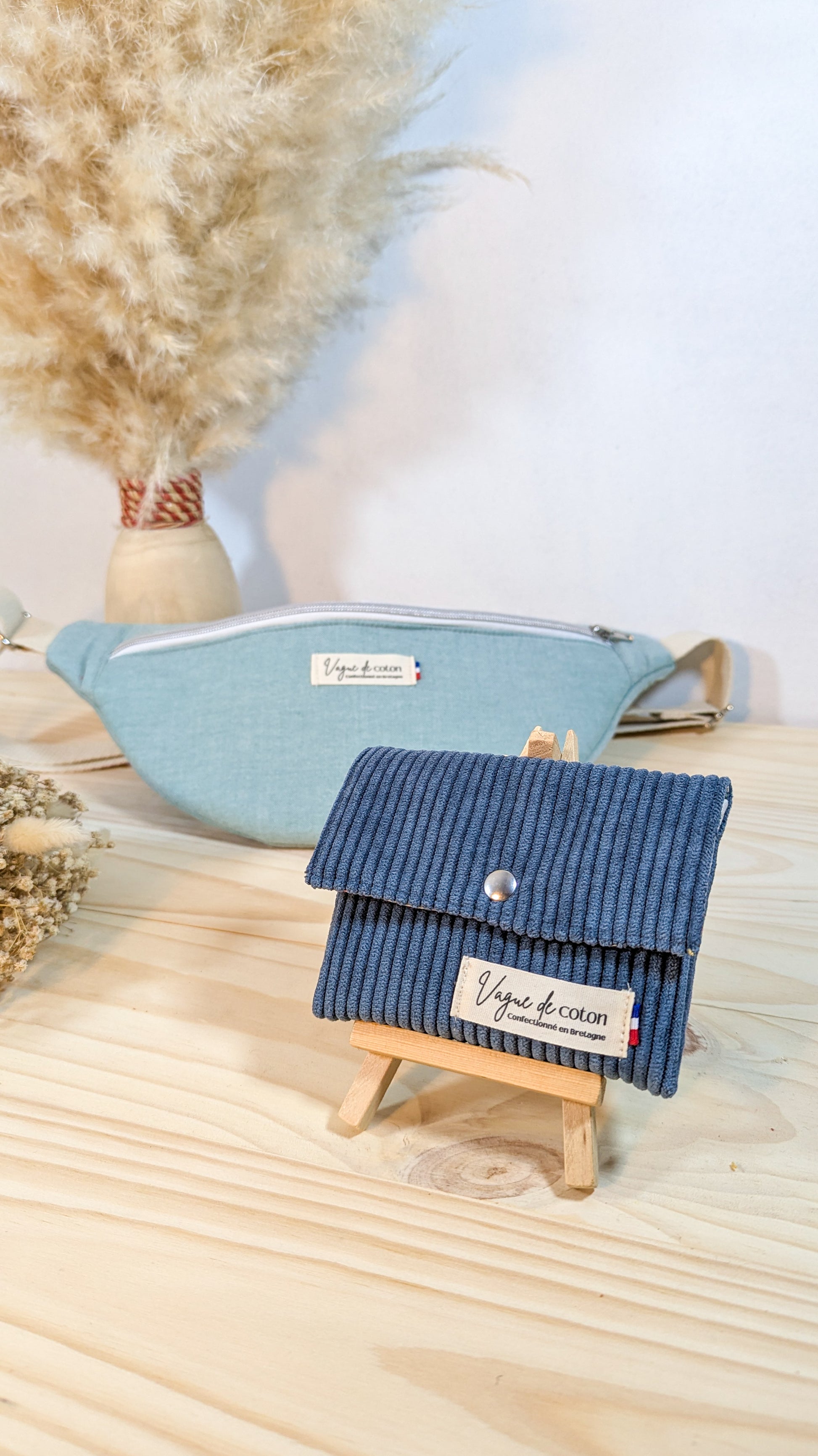 Porte-monnaie Velours côtelé